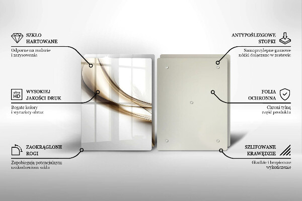 Glass chopping board Mild abstraction lines