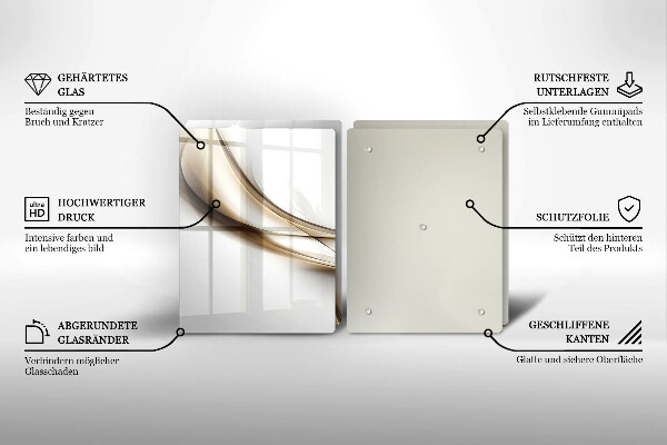 Glass chopping board Mild abstraction lines