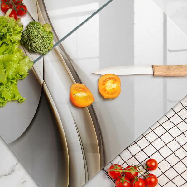 Glass chopping board Mild abstraction lines