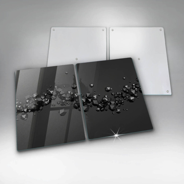 Glass chopping board 3D shapes abstraction