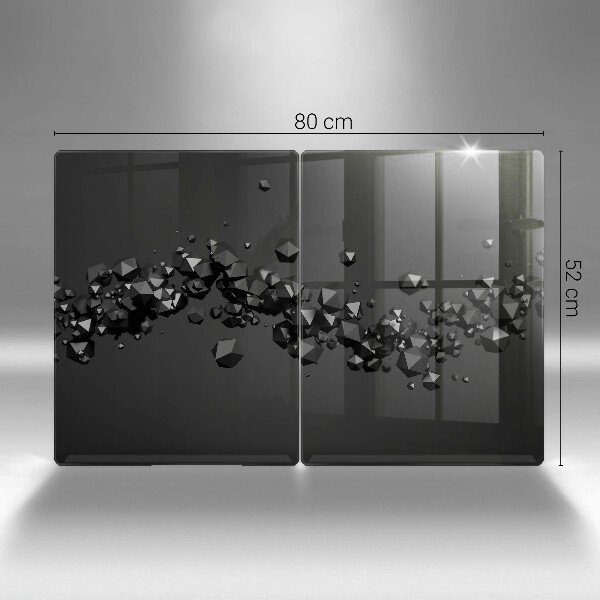 Glass chopping board 3D shapes abstraction