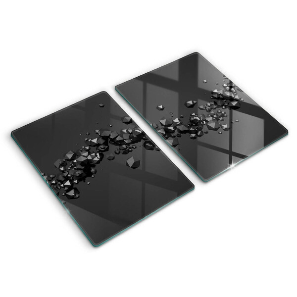Glass chopping board 3D shapes abstraction