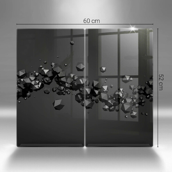 Glass chopping board 3D shapes abstraction