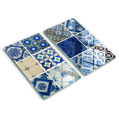 Glass chopping board Decorative tiles