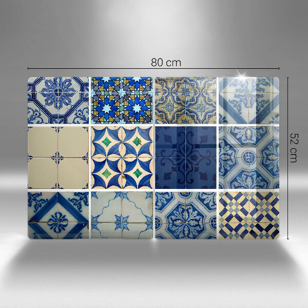 Glass chopping board Decorative tiles