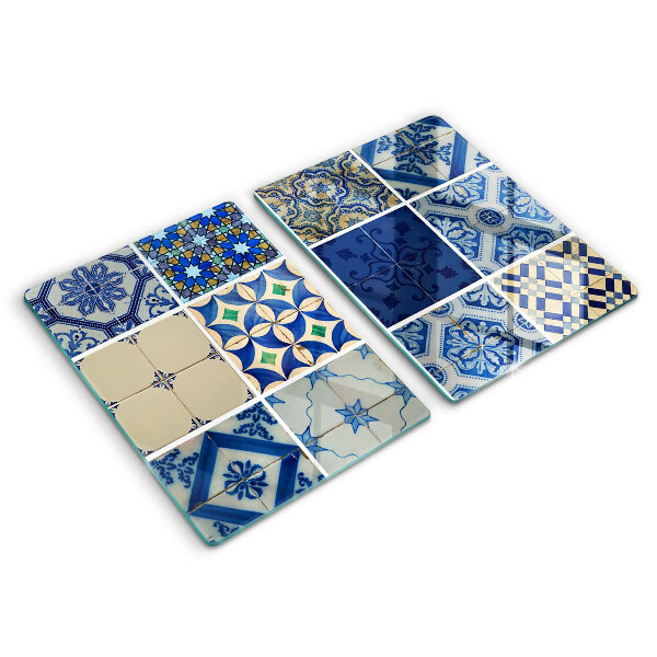 Glass chopping board Decorative tiles