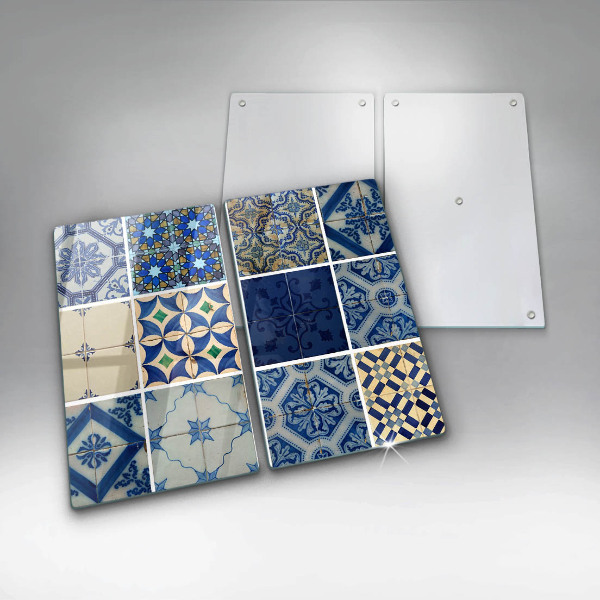 Glass chopping board Decorative tiles