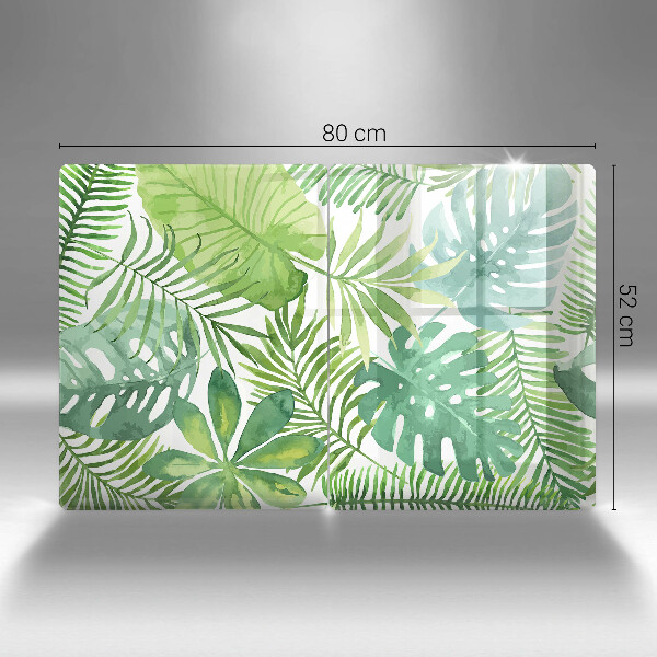 Glass chopping board Boho watercolors leaves