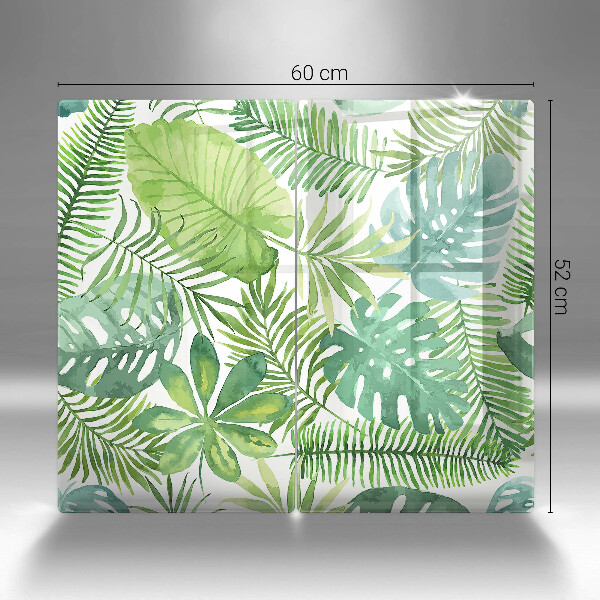 Glass chopping board Boho watercolors leaves