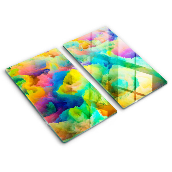 Glass chopping board Colorful abstraction