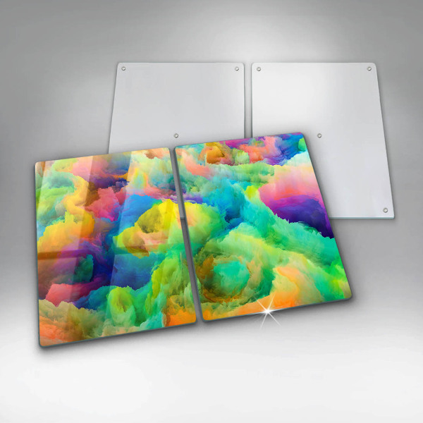 Glass chopping board Colorful abstraction