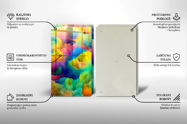 Glass chopping board Colorful abstraction