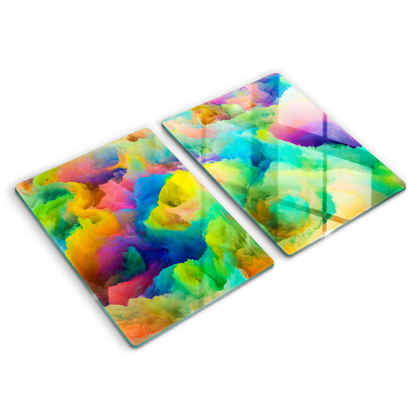 Glass chopping board Colorful abstraction