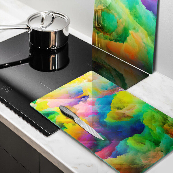 Glass chopping board Colorful abstraction