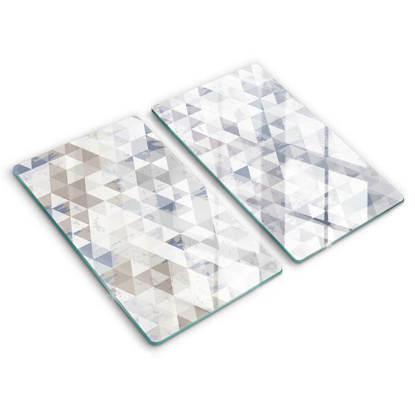 Glass chopping board Triangle pattern