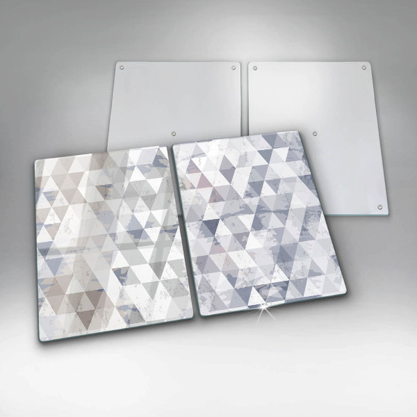 Glass chopping board Triangle pattern