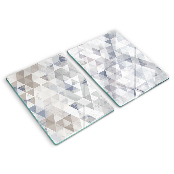Glass chopping board Triangle pattern
