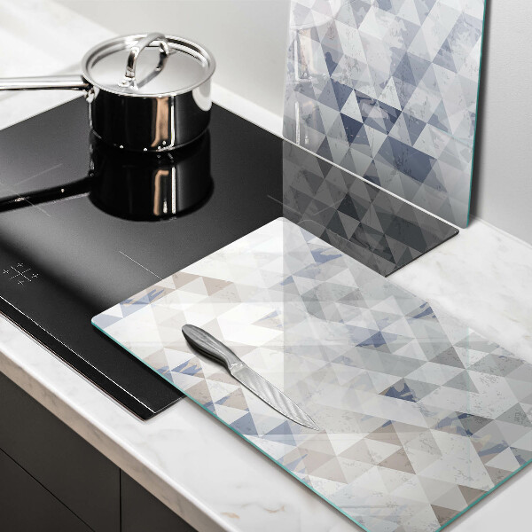 Glass chopping board Triangle pattern