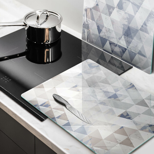 Glass chopping board Triangle pattern