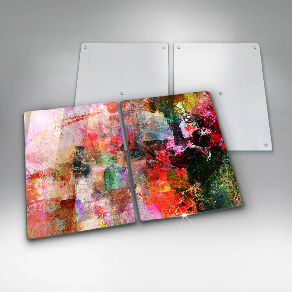 Glass chopping board Paint abstraction