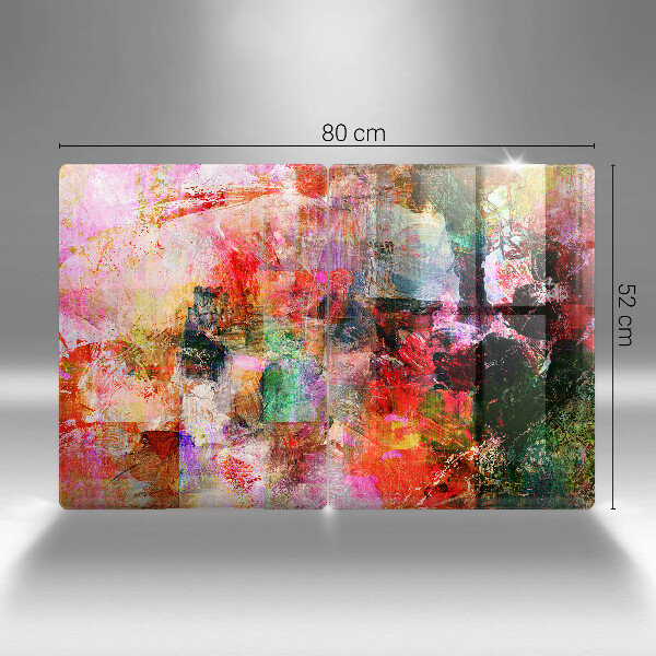 Glass chopping board Paint abstraction