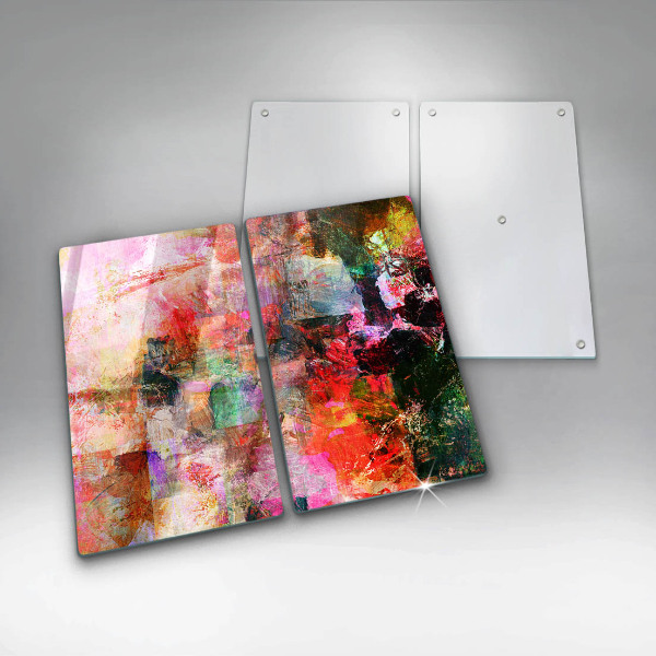 Glass chopping board Paint abstraction