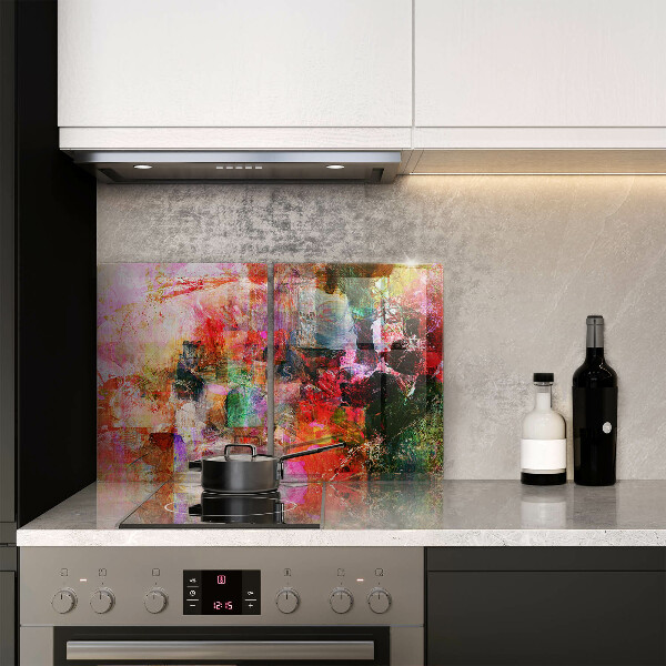 Glass chopping board Paint abstraction