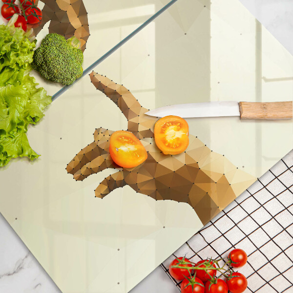 Glass chopping board Creation of Adam hands