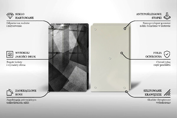 Glass chopping board Geometric abstraction