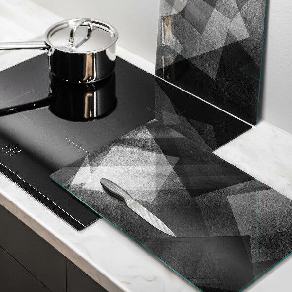 Glass chopping board Geometric abstraction