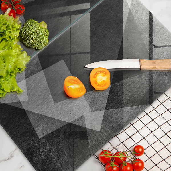 Glass chopping board Geometric abstraction