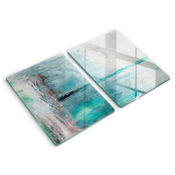 Glass chopping board Background paint abstraction