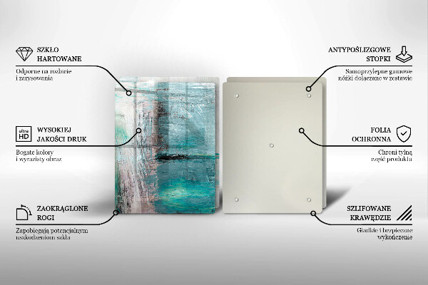 Glass chopping board Background paint abstraction