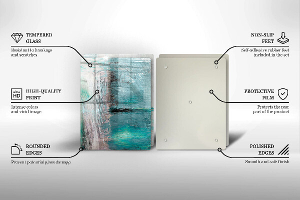 Glass chopping board Background paint abstraction