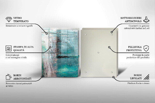 Glass chopping board Background paint abstraction