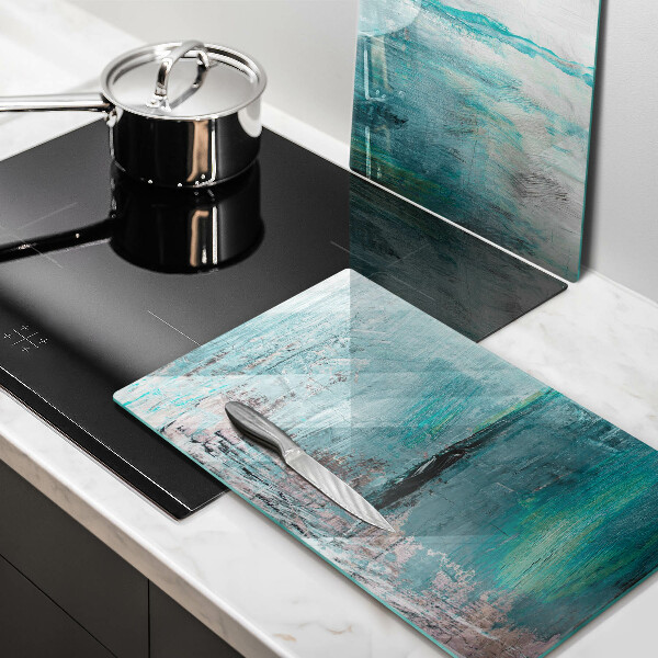 Glass chopping board Background paint abstraction