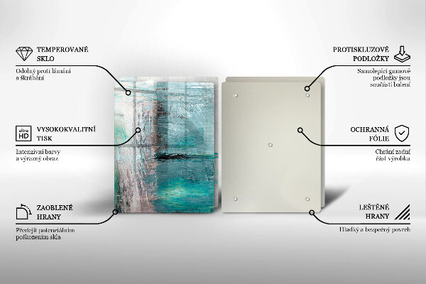 Glass chopping board Background paint abstraction