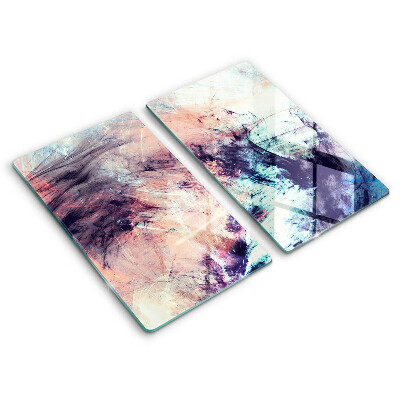 Glass chopping board Painted abstraction
