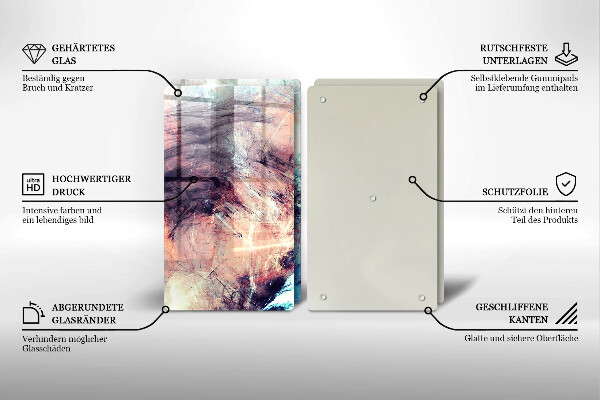 Glass chopping board Painted abstraction