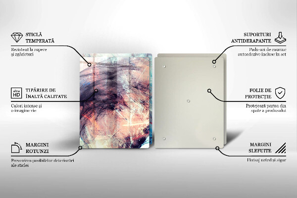 Glass chopping board Painted abstraction