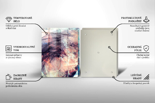 Glass chopping board Painted abstraction