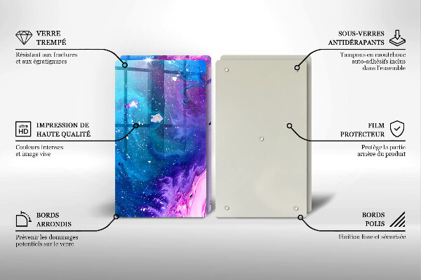 Glass chopping board Abstraction ink