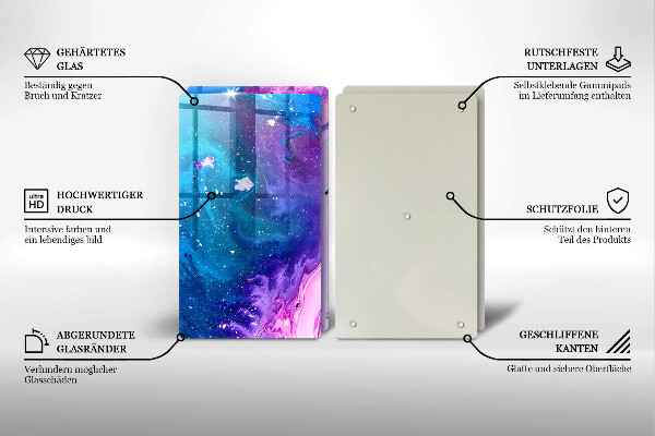 Glass chopping board Abstraction ink
