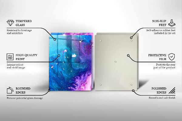 Glass chopping board Abstraction ink