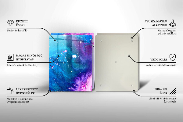 Glass chopping board Abstraction ink