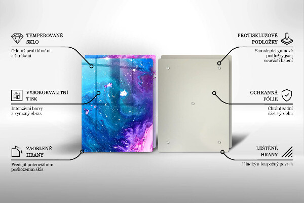 Glass chopping board Abstraction ink