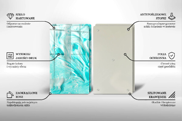 Glass chopping board Paints abstraction