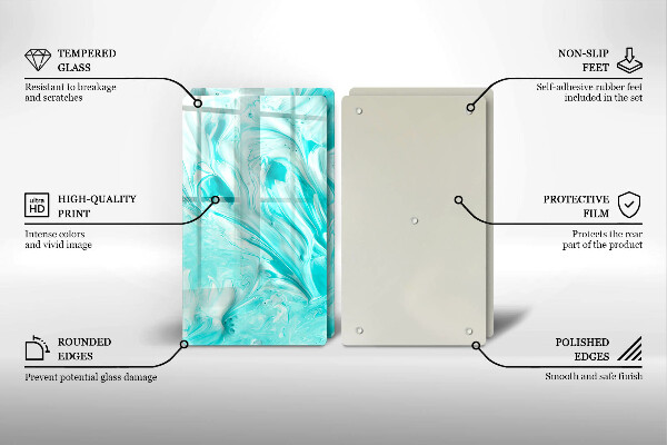 Glass chopping board Paints abstraction