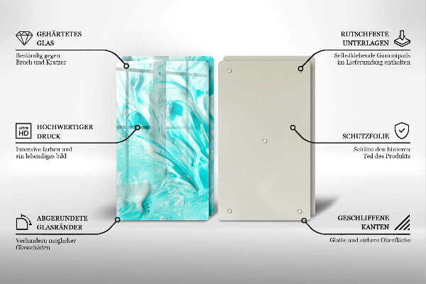 Glass chopping board Paints abstraction