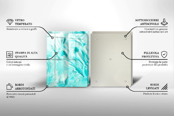 Glass chopping board Paints abstraction